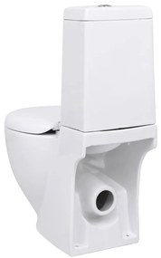 Fehér kerámia WC öblítőrendszerrel