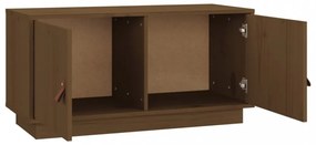 mézbarna tömör fenyőfa TV-szekrény 80x34x40 cm