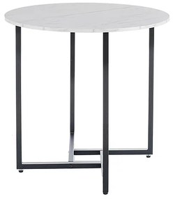 Kerek étkezőasztal ALTO II 80 cm, fehér márvány dekorációval