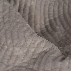 Szürke bársony steppelt ágytakaró 180x260 cm – Ixia
