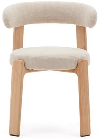 Bézs-natúr színű kőrisfa étkezőszék Granite – Kave Home