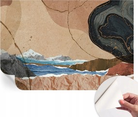 Öntapadós tapéta Fali furnér 3D hatás Absztrakt tájkép 104x70 cm