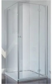 Smartflex sarokba szerelhető zuhanykabin egy fix fallal és egy nyíló ajtóval 100x100 cm balos
