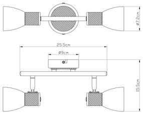 Globo 54352-2 - Spotlámpa GYLFI 2xE14/40W/230V