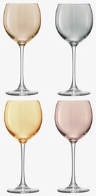 Sklenice na víno Polka, 400 ml, metalická, set 4 ks - LSA International