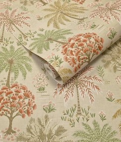 Holden Decor Wanderlust Solana bézs-korall fa mintás vlies tapéta – 92030