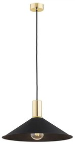 Argon 4912 - Csillár zsinóron MINORI 1xE27/15W/230V fekete/arany