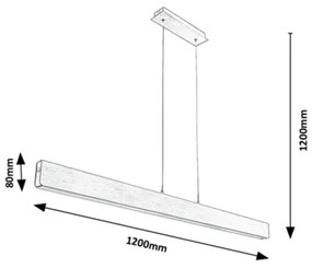 Rabalux 6670 - LED Dimmelhető csillár zsinóron TITHANIA LED/24W/230V 120 cm