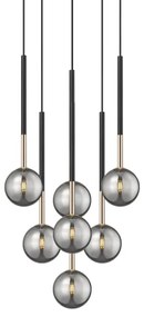 Zuma Line P0574-07F-SDFZ - Csillár zsinóron ARCTURUS 7xG9/4W/230V fekete