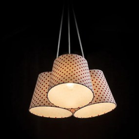 RENDL NANCY III závěsná bílá/červená 230V LED E14 3x11W