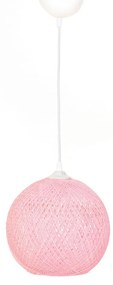 Csillár zsinóron JUTE 1xE27/60W/230V rózsaszín