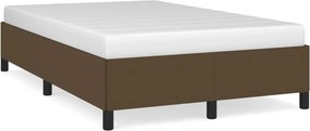 vidaXL sötétbarna szövet ágykeret matrac nélkül 120x200 cm