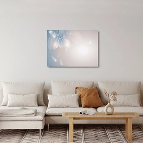 Kép - havas virágok (üvegen) (70x50 cm)