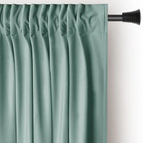 Világoszöld bársony dimout (részleges sötétítő) függöny 140x245 cm Pleat – Restilo