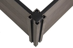 Emelt virágágyás G21 Crop 106 x 106 x 80, WPC,Eben, 80 cm