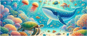 Kép - A világ a víz alatt (120x50 cm)
