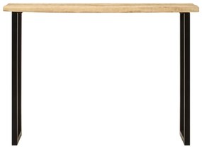 tömör mangófa konzolasztal természetes éllel 105 x 33 x 76 cm