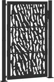 vidaXL fekete kerti kapu 100x150 cm acél mintázatú