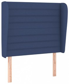 kék szövet fejtámla szárnyakkal 103 x 23 x 118/128 cm