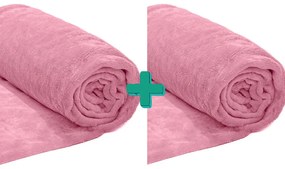 VIOLET 2db világos rózsaszín mikroplüss takaró 150x200 cm