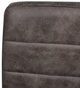 6 db barna műbőr szánkótalpas étkezőszék