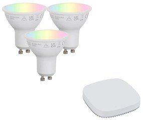 Okos GU10 szabályozható LED izzókészlet 4,7W 400 lm 2700K-6500K Zigbee Smart Hubbal