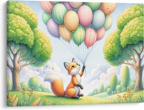 Kép – Boldog róka (70x50 cm)