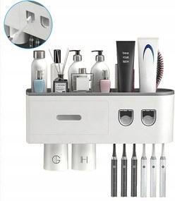 Fogkefe Tartó Falra Szerelhető, Fogkrém Adagolóval