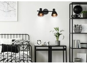 Fali spotlámpa NERIA 2xE14/40W/230V fekete/réz