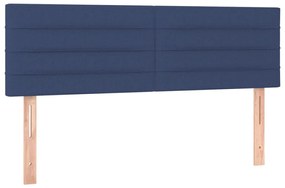 kék szövet LED-es fejtámla 144x5x78/88 cm