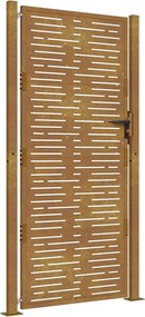vidaXL Corten acél kerti kapu 100x175 cm, négyzet alakú kivitelben