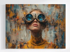 Poszter Női Portré Steampunk Urban Industrial 100x75