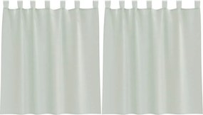 vidaXL 2 db világosszürke fátyolfüggönyök hurokkal 140x140 cm