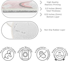 Rózsaszín mosható gyerek szőnyeg ø100 cm Rainbow World – Mila Home