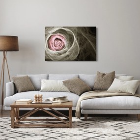 Kép - Absztrakt rózsa világos rózsaszín (90x60 cm)