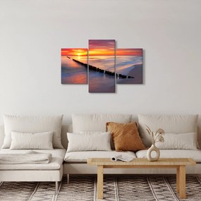 Kép - Naplemente, Balti tenger, Lengyelország (90x60 cm)