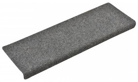 10 db öntapadós lépcsőszőnyeg, világosszürke, téglalap alakú széllel, 65 x 21 x 4 cm
