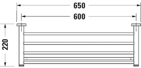 Duravit 99251000 - Fali törölközőtartó D-CODE 65 cm fényes króm