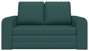 Floor Kanapé Ágy 2 az 1-ben Sötét Zöld 148x71x83 cm Szövet