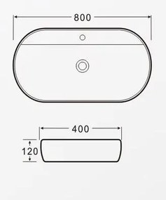 AREZZO design MESA 80x40 mosdótál AR-432