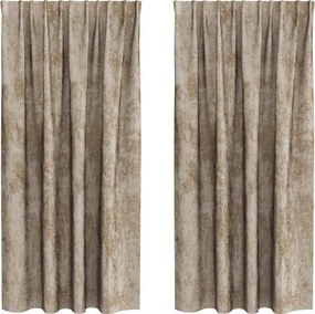 vidaXL Bársonyfüggönyök 2 pcs pezsgőszín 175 x 140 cm Bársony