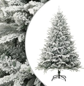 vidaXL PVC és PE műkarácsonyfa pelyhes hóval 210 cm