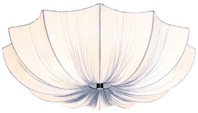 Design mennyezeti lámpa szürke selyem 52 cm 3-lámpás - Plu