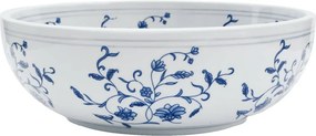 vidaXL fehér-kék kerámia kerek asztali mosdó Φ41 x 14 cm