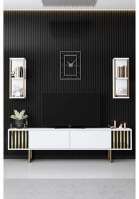 TV szekrény Gold Line - White, Black