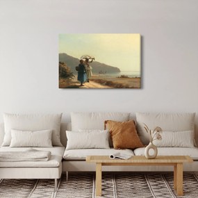Kép - Camille Pissarro, Two Women Chatting by the Sea, St. Thomas, reprodukciók (90x60 cm)