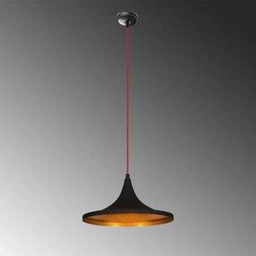 Elmas 3531 fekete-piros fém függőlámpa, Ø35 cm