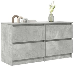 betonszürke szerelt fa TV-szekrény 100x35x54 cm
