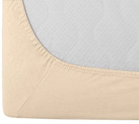 Jersey gumis lepedő világosbézs 90 x 200 cm