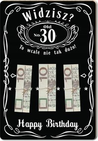 30 â EgyĂĄltalĂĄn nem olyan sok! AjĂĄndĂ©k Keret tĂĄbla kĂĄrtya szĂŒletĂ©snapra Fekete-FehĂ©r